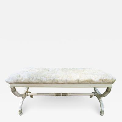 Dorothy Draper Lovely Dorothy Draper Biscuit Tufted Bench Hollywood Regency