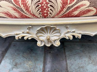 Dorothy Draper Lovely French Louis XV Style Parlor Bench Openwork Backrest Dorothy Draper