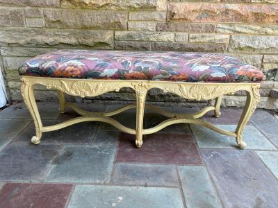 Dorothy Draper Lovely French Provincial Bench Louis XV Cabriole Legs