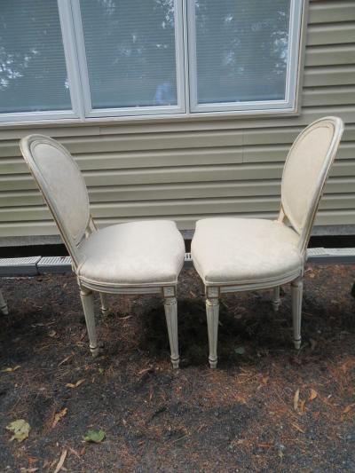 Dorothy Draper Lovely Set 8 Dorothy Draper style Fluted Leg Dining Chairs Hollywood Regency