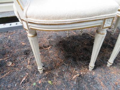 Dorothy Draper Lovely Set 8 Dorothy Draper style Fluted Leg Dining Chairs Hollywood Regency