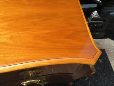 Dorothy Draper Magnificent Pair of Dorothy Draper Style Bowed Front Bachelors Chests Regency