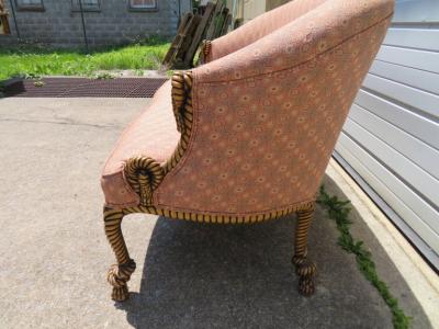 Dorothy Draper Magnificent Rope and Tasseled Gilded Sofa Regency Modern Dorothy Draper Style