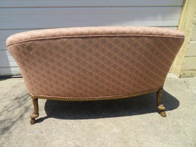 Dorothy Draper Magnificent Rope and Tasseled Gilded Sofa Regency Modern Dorothy Draper Style