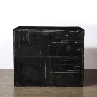 Dorothy Draper Mid Century Dorothy Draper Chest of Drawers for Espa a in Gilt Black Lacquer