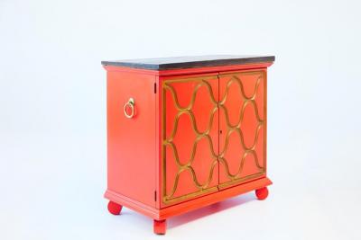 Dorothy Draper PAIR OF DOROTHY DRAPER ESPANA CABINETS FOR HERITAGE HENREDON