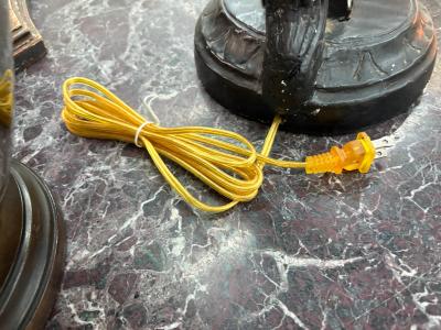 Dorothy Draper Pair Of Hollywood Regency Plaster Zebra Lamps