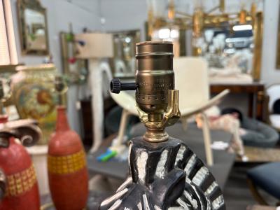 Dorothy Draper Pair Of Hollywood Regency Plaster Zebra Lamps