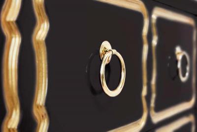 Dorothy Draper Pair of Authentic Dorothy Draper Espana Chests in Traditional Black Bean