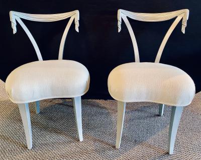 Dorothy Draper Pair of Dorothy Draper Grosfeld House Side Chairs Mid Century Modern