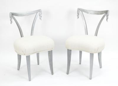 Dorothy Draper Pair of Dorothy Draper Grosfeld House Side Chairs Mid Century Modern