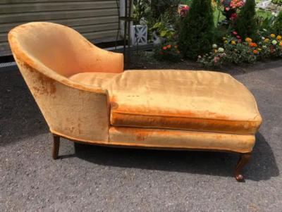 Dorothy Draper Sensational Petite French Provincial Chaise Lounge Mid Century