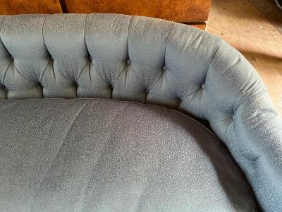 Dorothy Draper Spectacular Dorothy Draper style Curved Tufted Sofa Hollywood Regency