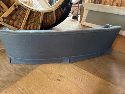 Dorothy Draper Spectacular Dorothy Draper style Curved Tufted Sofa Hollywood Regency