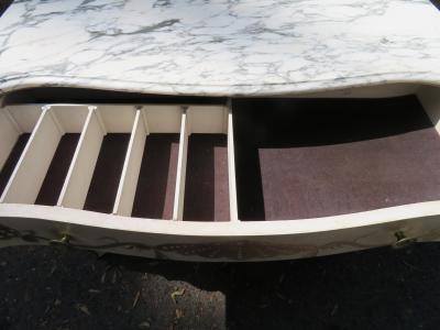 Dorothy Draper Stunning Dorothy Draper style Marble Top Chest Gilt Decoration