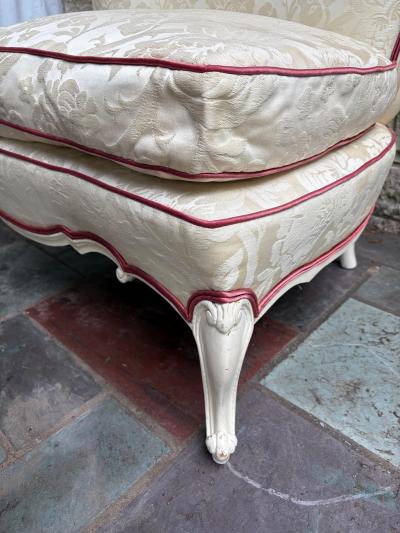 Dorothy Draper Stunning Hollywood Regency French Dorothy Draper Style Slipper Chair