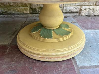 Dorothy Draper Stunning Pair Hollywood Regency Pedastal Drum Table Night Stand Mid Century