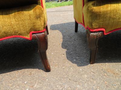 Dorothy Draper Wonderful Pair Dorothy Draper Style Tall Wingback Chairs Mid Century Modern