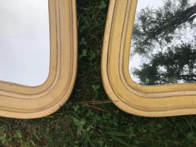 Dorothy Draper Wonderful Pair Tall French Provincial Wall Mirrors Hollywood Regency