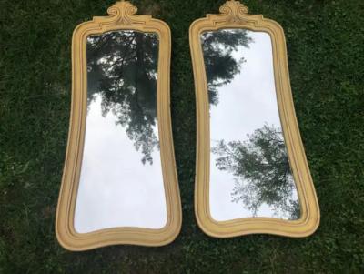 Dorothy Draper Wonderful Pair Tall French Provincial Wall Mirrors Hollywood Regency