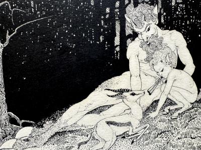 Dorothy Pulis Lathrop Satyr Pan and Deer Greek mythology