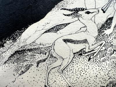 Dorothy Pulis Lathrop Satyr Pan and Deer Greek mythology