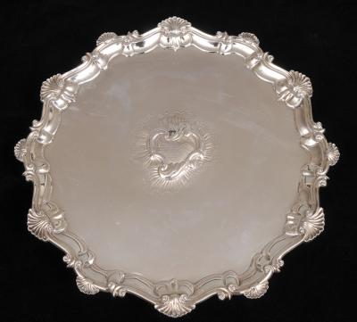 Dorothy Sarbit George II Sterling Silver Salver 1754