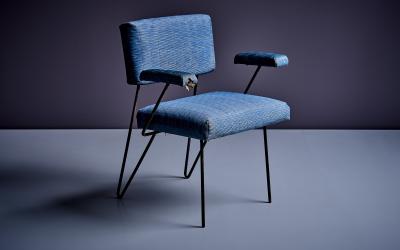 Dorothy Schindele Dorothy Schindele Pinleg wrought iron Armchair in original condition US 1940s