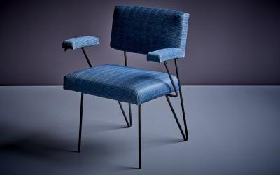 Dorothy Schindele Dorothy Schindele Pinleg wrought iron Armchair in original condition US 1940s