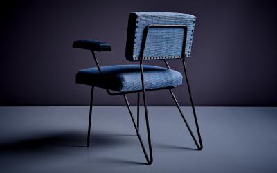 Dorothy Schindele Dorothy Schindele Pinleg wrought iron Armchair in original condition US 1940s