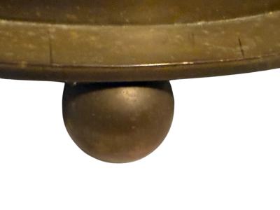 Dorothy Thorpe ART DECO BRONZE LUCITE TUBE FLOOR LAMP WITH ROUND GLASS TABLE