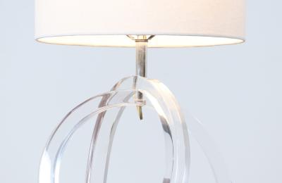 Dorothy Thorpe Dorothy Thorpe Pretzel Lucite Table Lamp