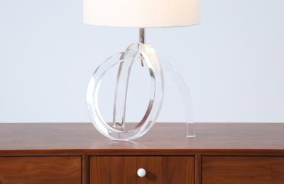 Dorothy Thorpe Dorothy Thorpe Pretzel Lucite Table Lamp
