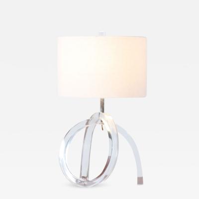 Dorothy Thorpe Dorothy Thorpe Pretzel Lucite Table Lamp