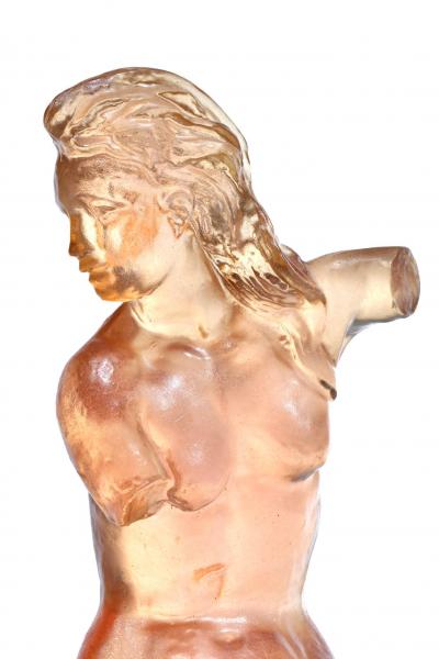 Dorothy Thorpe Dorothy Thorpe Rose Pink Resin Sculpture of Female Bust c 1965