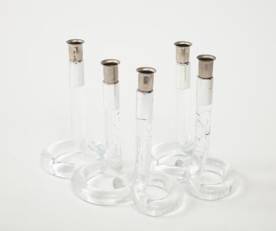 Dorothy Thorpe Set of 5 Dorothy Thorpe Lucite Candlesticks