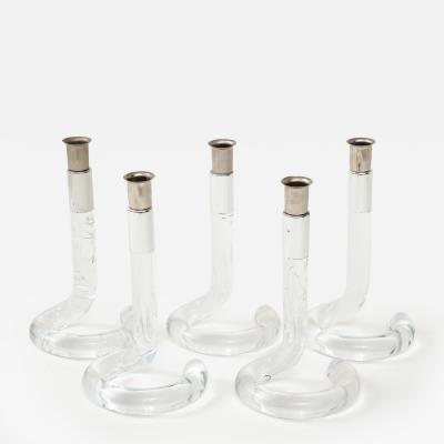 Dorothy Thorpe Set of 5 Dorothy Thorpe Lucite Candlesticks