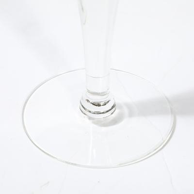 Dorothy Thorpe Set of Six Silver Gilt Rimmed Martini Glasses by Dorothy Thorpe