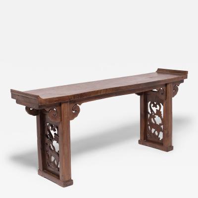 Double Deer Plank Top Altar with Everted Ends
