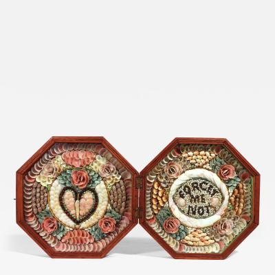 Double Sailors Valentine with Forget Me Not Motto Barbados