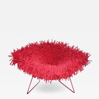 Douglas Homer Hairy Bertoia Red Diamond Chair by Douglas Homer