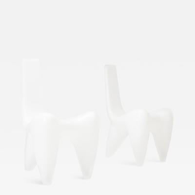 Douglas Mont Douglas Mont White Spidlight Chairs Set Of Two 2000s