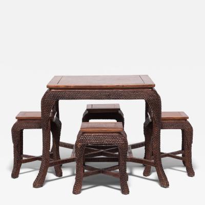 Dragon Scale Tea Table and Stools