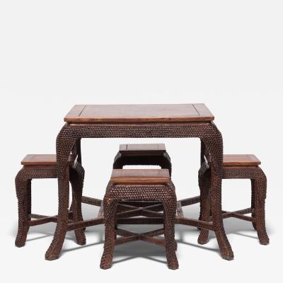 Dragon Scale Tea Table and Stools