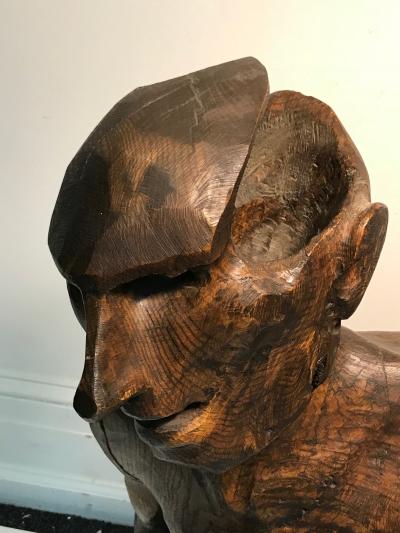 Dramatic Sycamore Wood Sculpture of a Mans Figure