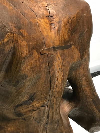 Dramatic Sycamore Wood Sculpture of a Mans Figure