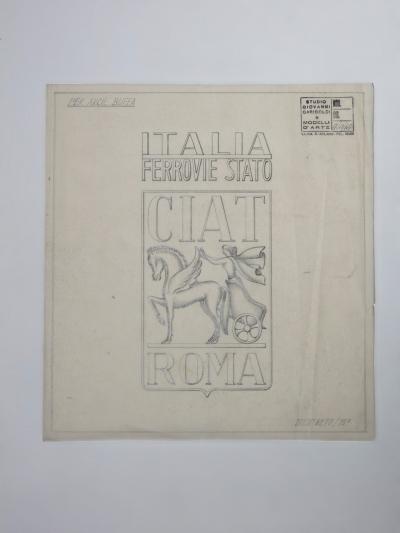 Drawing by Giovanni Gariboldi for Paolo Buffa