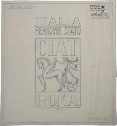 Drawing by Giovanni Gariboldi for Paolo Buffa