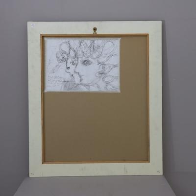 Drawing in Pencil by Gio Ponti Italy 1950s