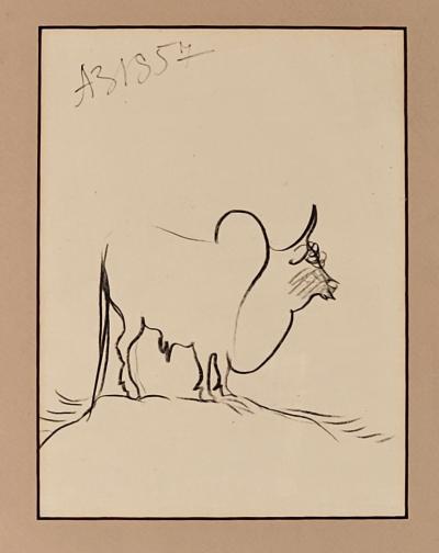 Drawing of a Bison by Anatoly Zverev